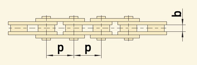 GfA Rollenkette 12B-1 (3/4“x7/16“) Kettenschloss