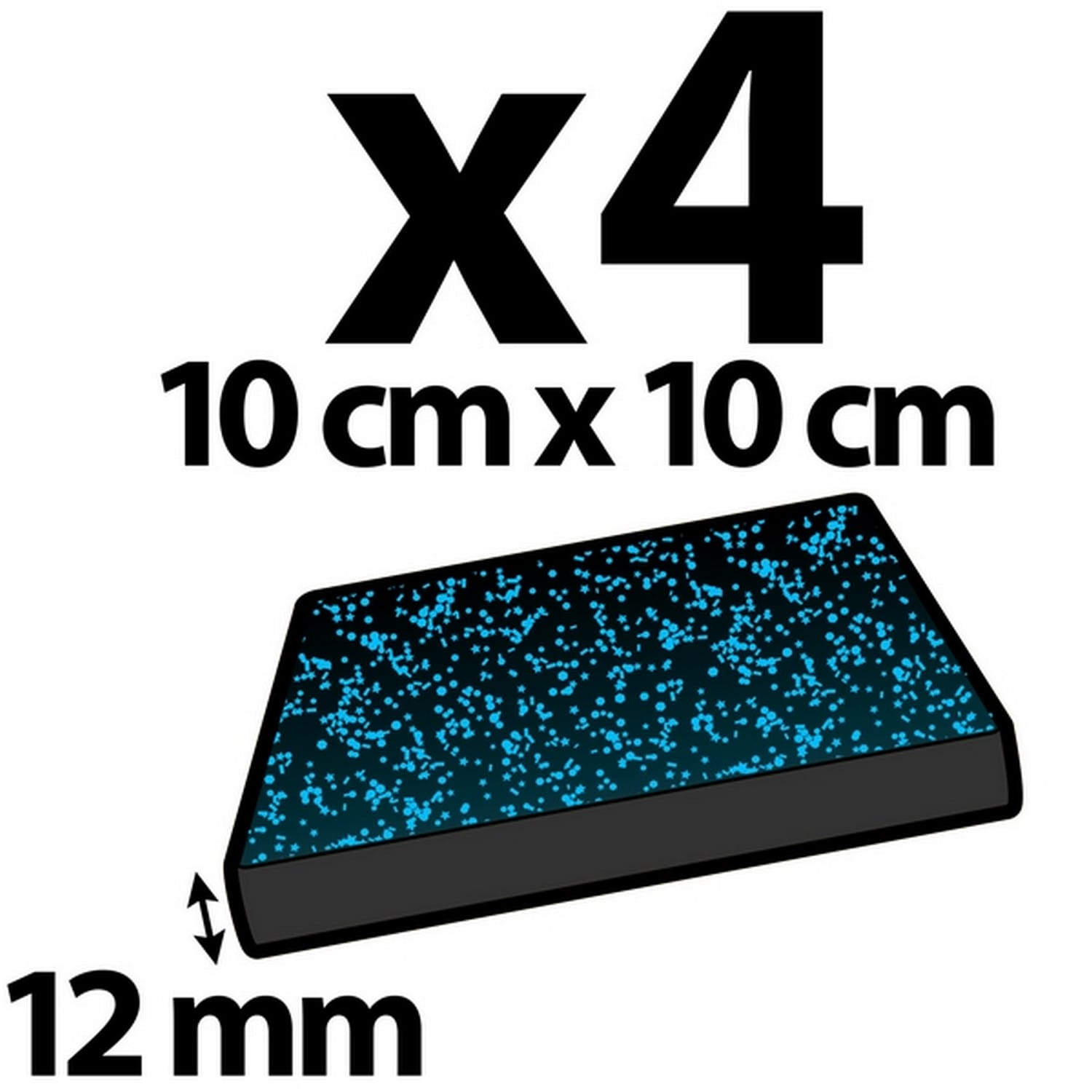MOTTEZ Anti-Rutschmatte, Set 4 Stück sicheren Stand, 10x10 cm für Haushaltsware BILD 9