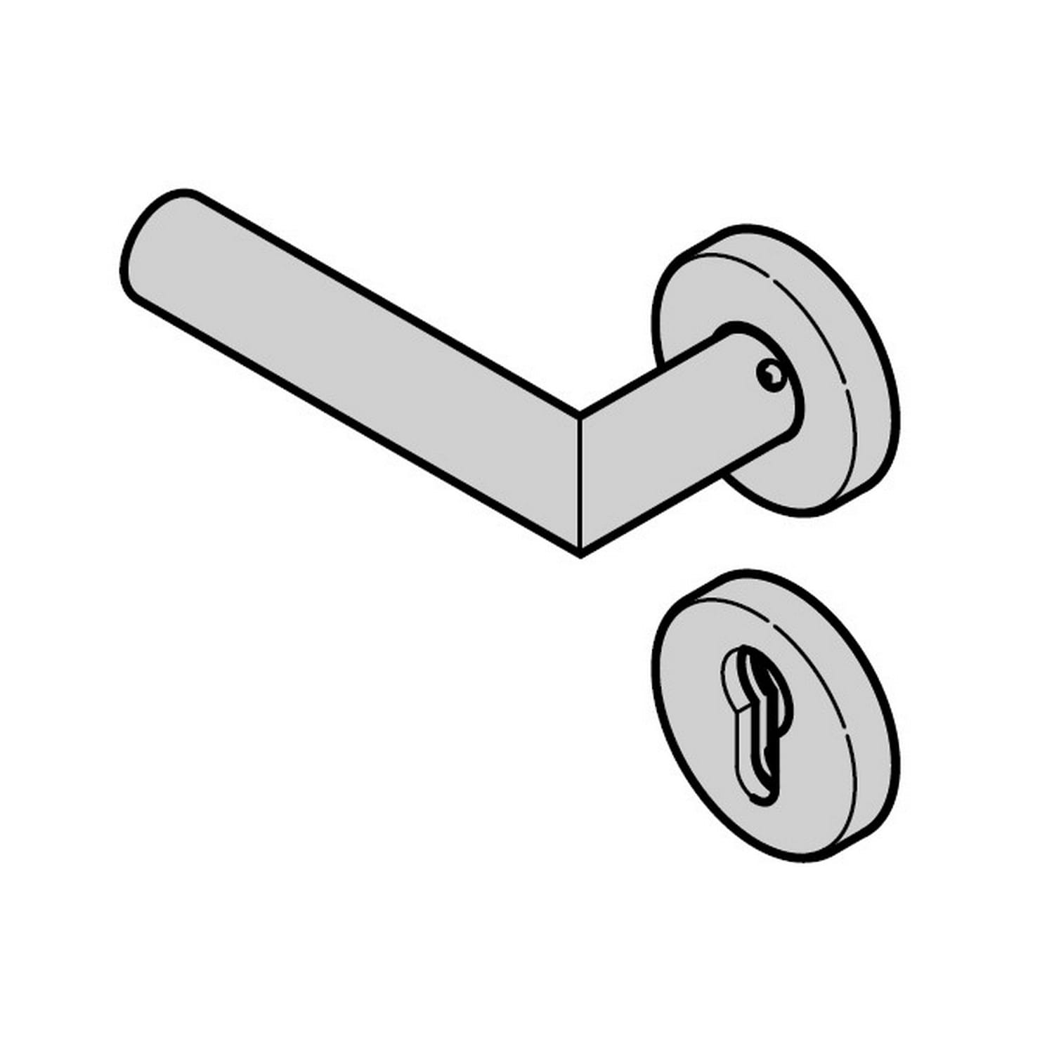 Hörmann Halbgarnitur D-310 (FS) Rosette PZ, Aluminium BILD 1