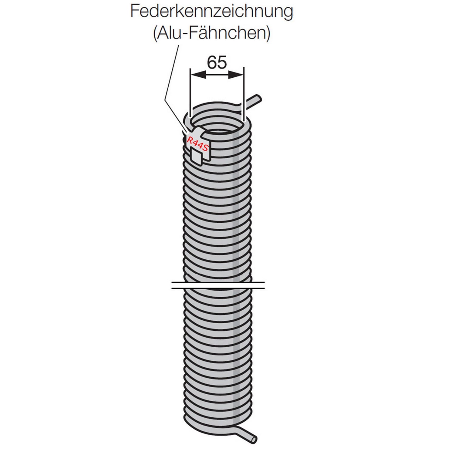 Hörmann Torsionsfeder R44S, innen Ø 65mm für Industrie-Sektionaltor BILD 9