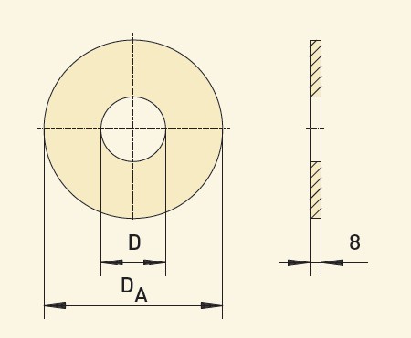 GfA Ronden  D 55 mm, DA 166 mm für Siederohr / 40000958