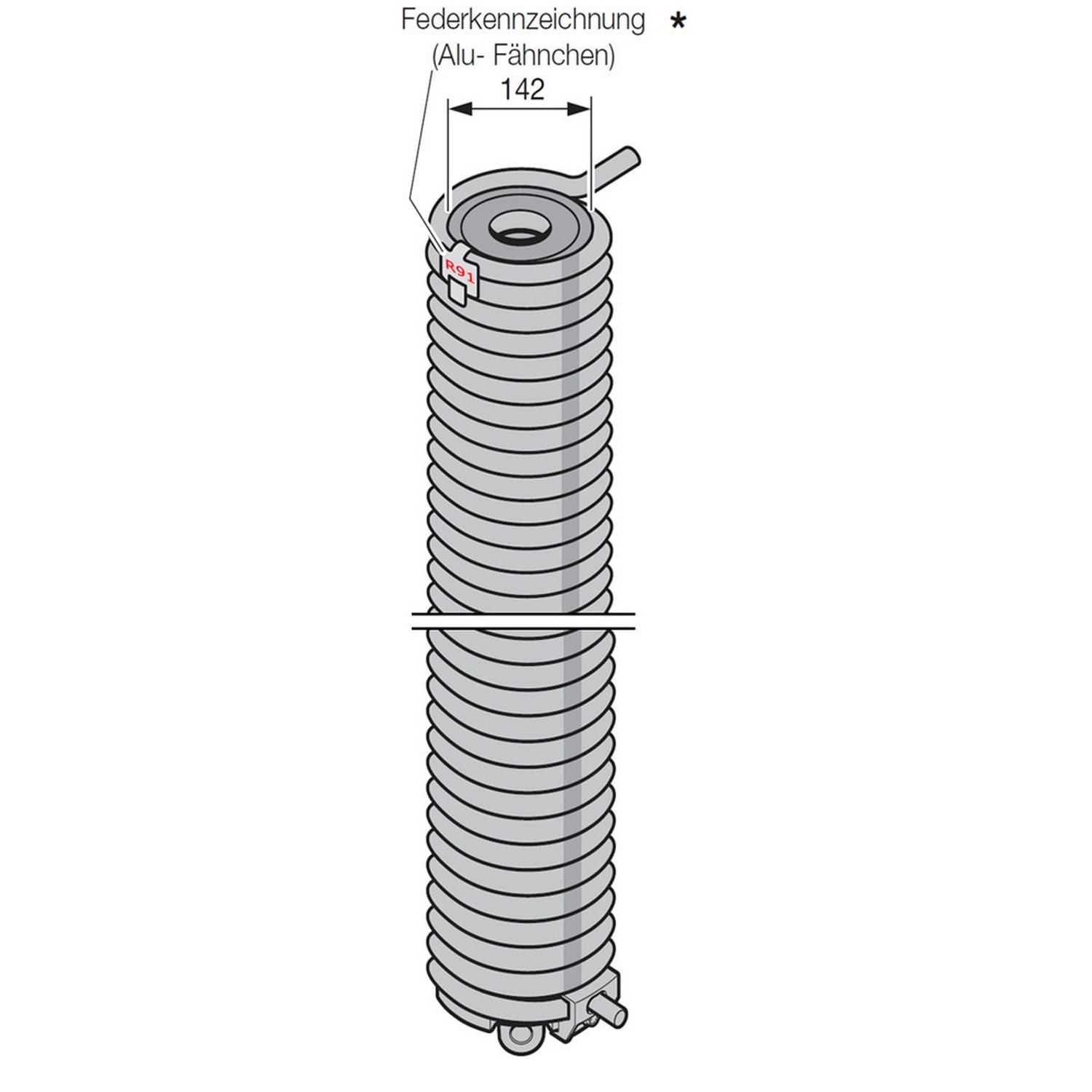 Hörmann Torsionsfeder mit Spannkonus, R91, Ø 142mm für Industrie-Sektionaltor BILD 1