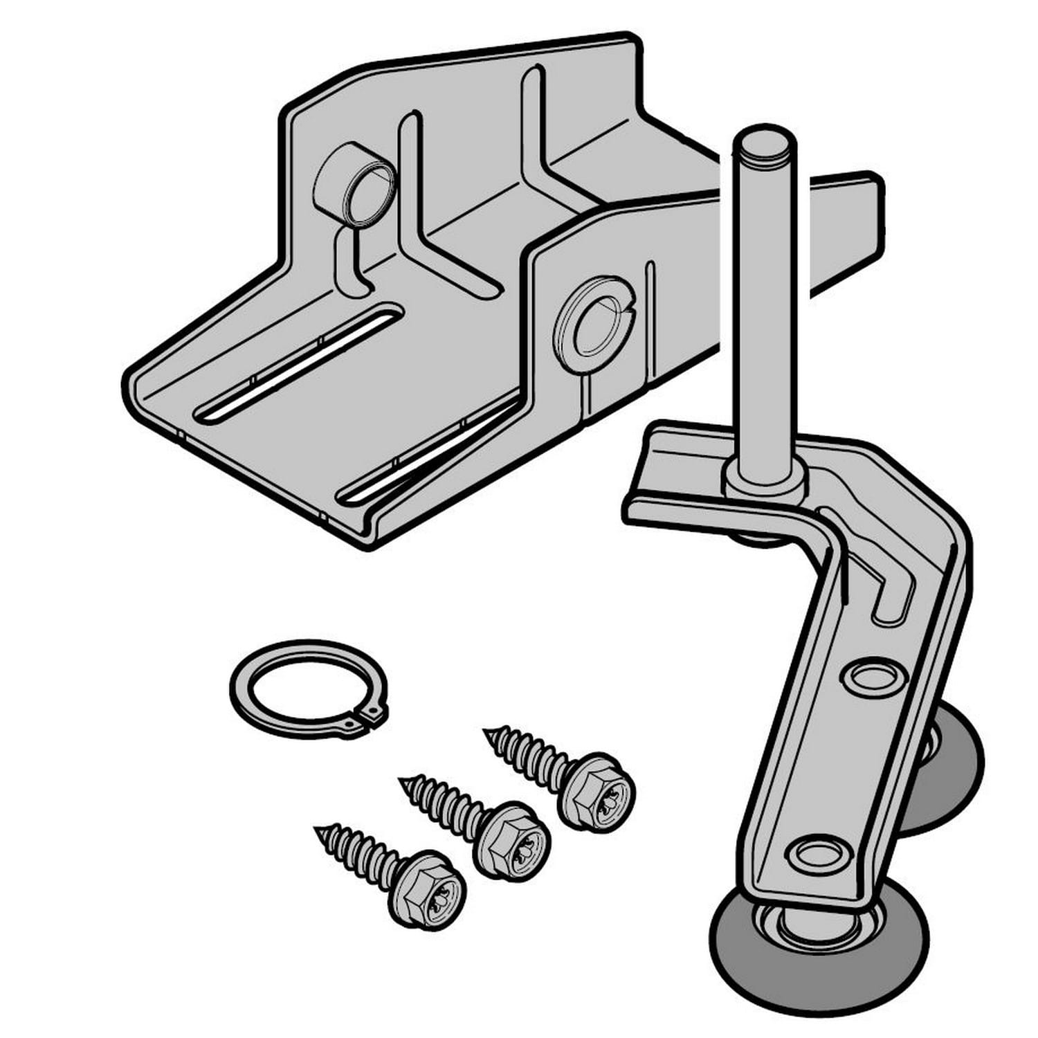 Hörmann Rollenhalter & Doppellaufrolle Set, links für Industrie-Sektionaltor BILD 1