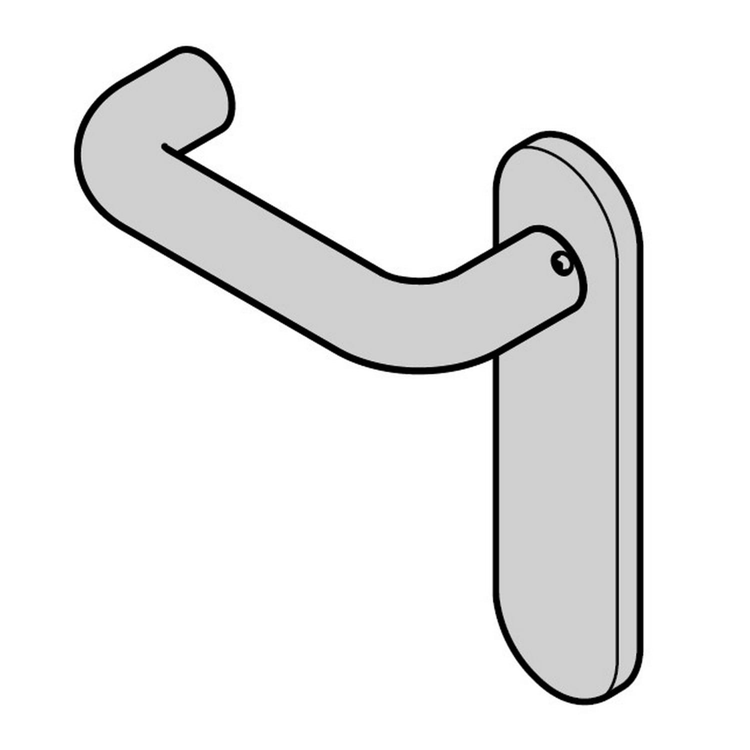 Hörmann Halbgarnitur D-110 (FS) Kurzschild blind, Aluminium BILD 1