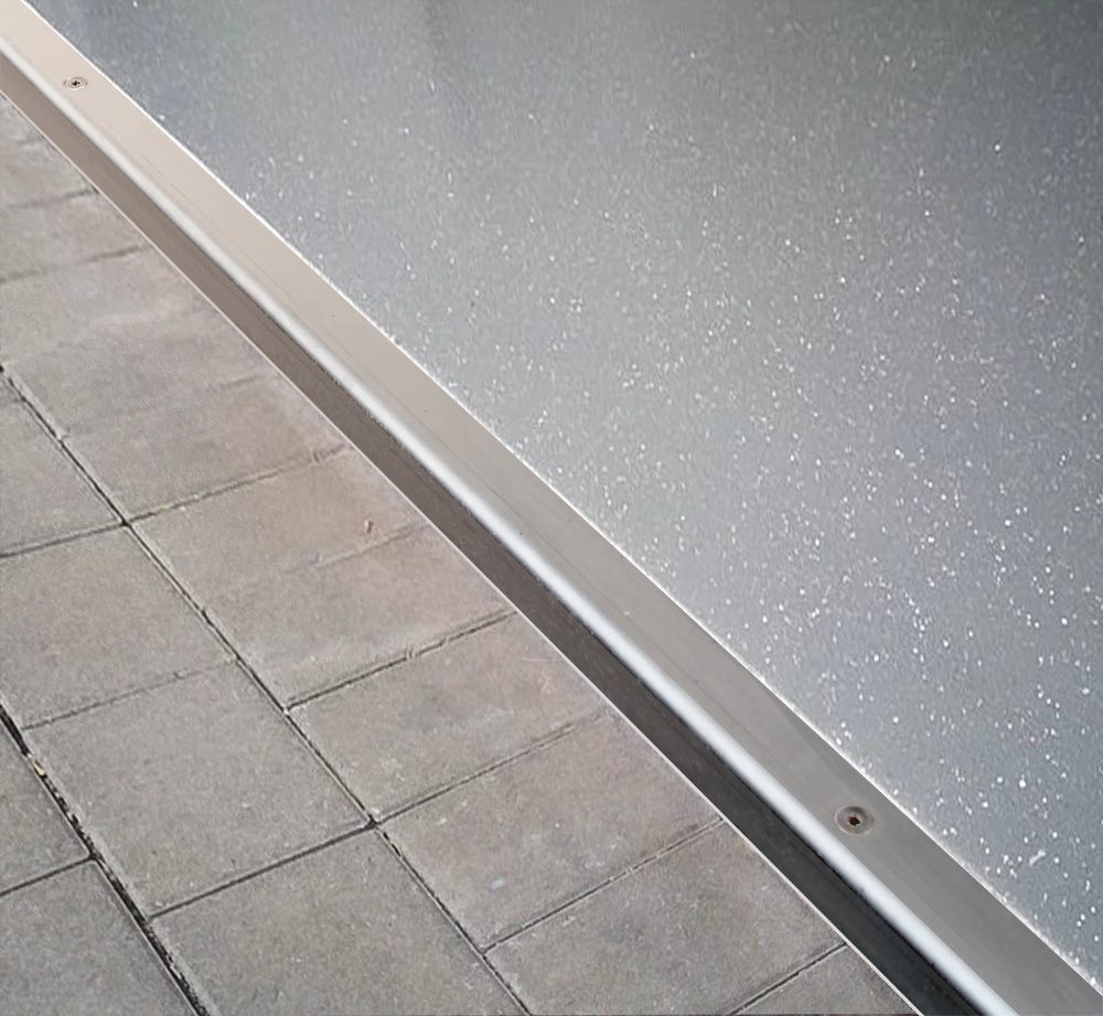 4DOOR Bodenschienen 2 teilig aus Edelstahl, 2495 mm für Schwing- & Sektionaltore BILD 1