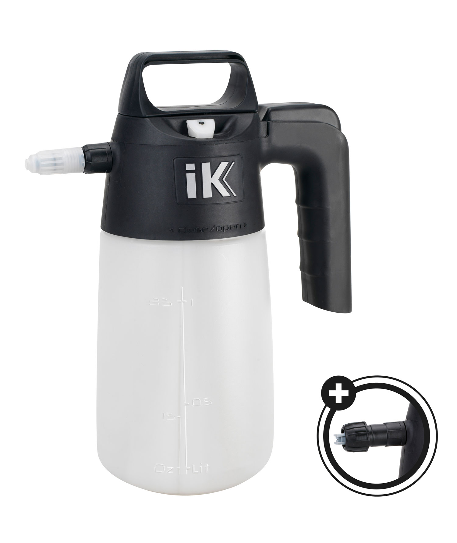 IK Multi 1.5 Liter Pumpsprühgerät 2,5 bar, Weiß (durchsichtig) für Bausektor