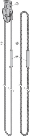 Hörmann Handzug komplett mit Handseil (Beschlag V,VU) für Industrie-Sektionaltor BILD 9