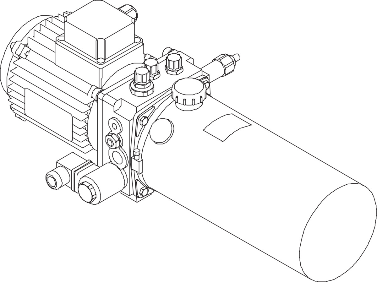 Hörmann Elektrohydr. Einheit Bosch 0,75kW HLS/HLS2/HRS 230V3F/400V3F 50/60Hz BILD 1