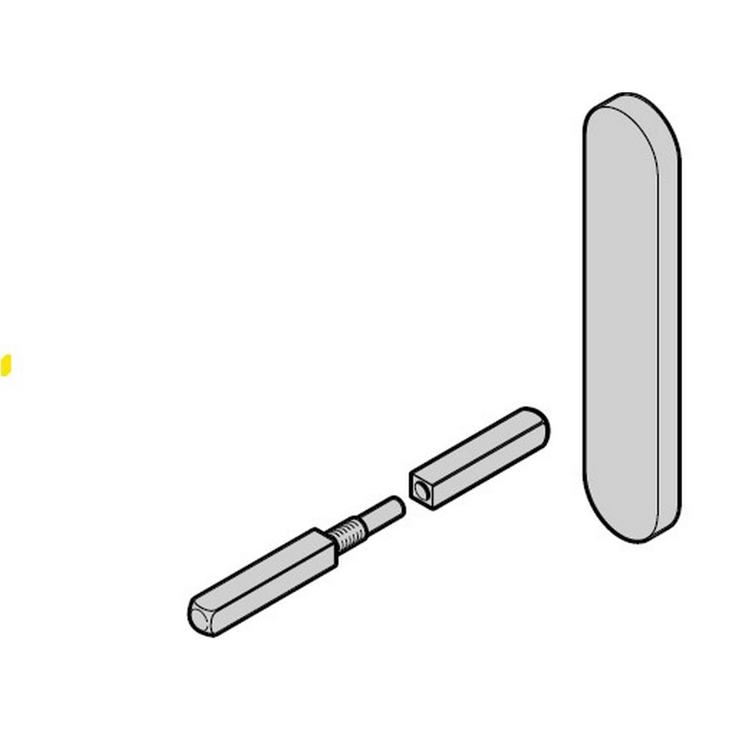 Hörmann Nachrüstsets Zubehörpaket Stangengriff EPN 900 IV (mit Blindschild) mit Kurzschild, Aluminiu