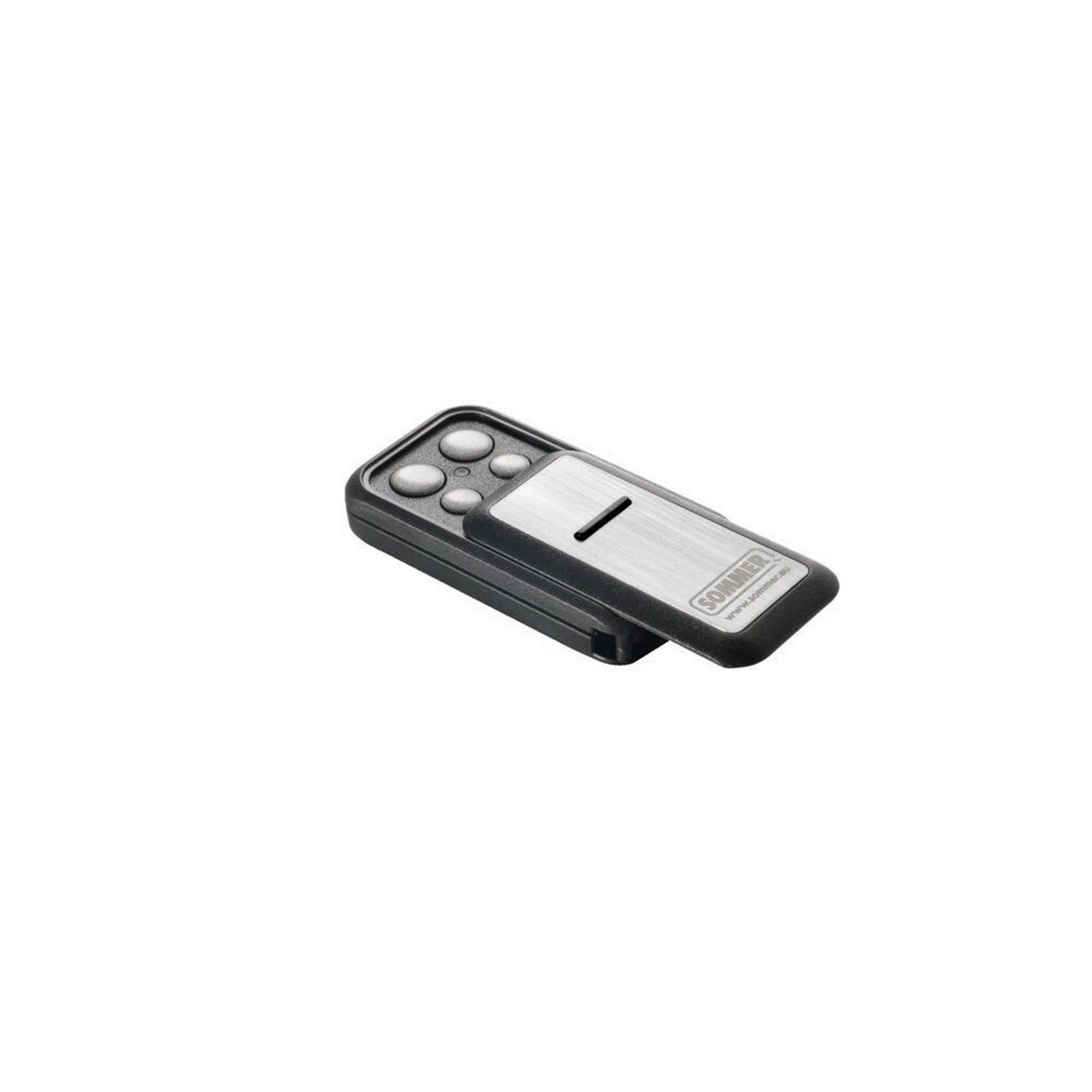 Sommer Handsender 4-Tasten Slider Vibe 868,95 MHz schwarz/Edelstahl für Antriebe BILD 1