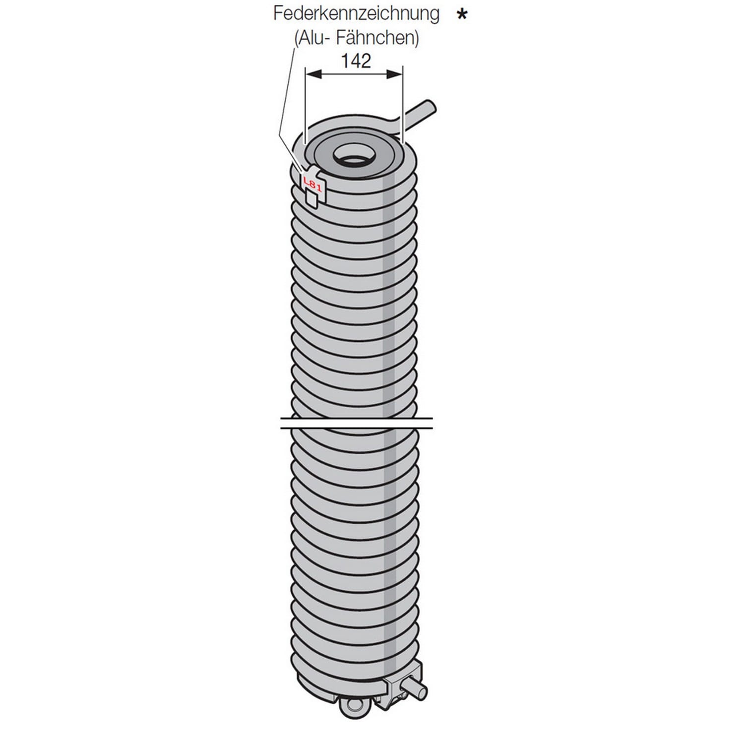 Hörmann Torsionsfeder mit Spannkonus, L81, Ø 142mm für Industrie-Sektionaltor BILD 1