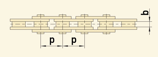 GfA Rollenkette 20B-1 (1 1/4“x3/4“) Kettenschloss
