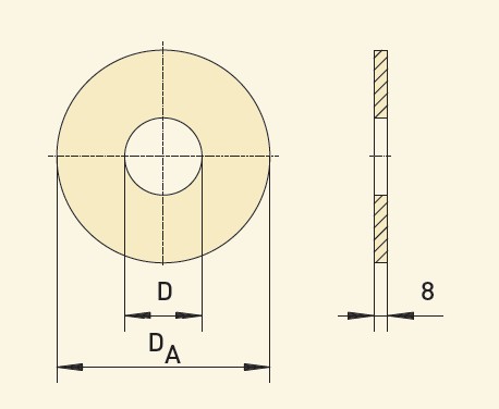 GfA Ronden  D 55 mm, DA 182 mm für Siederohr / 40010131