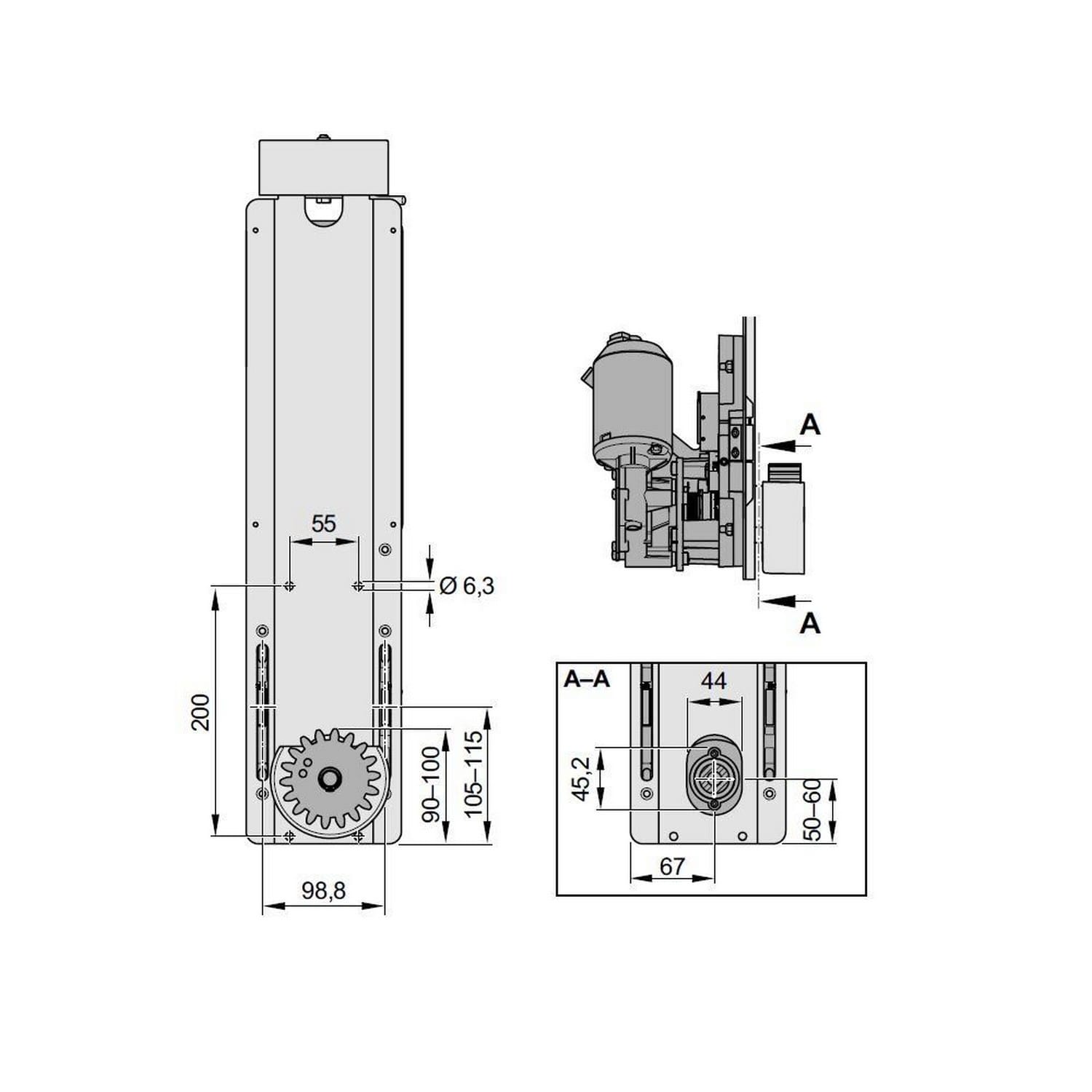 Sommer Schiebetorantrieb S 900 Antriebseinheit Einzelantrieb für Schiebetore BILD 3