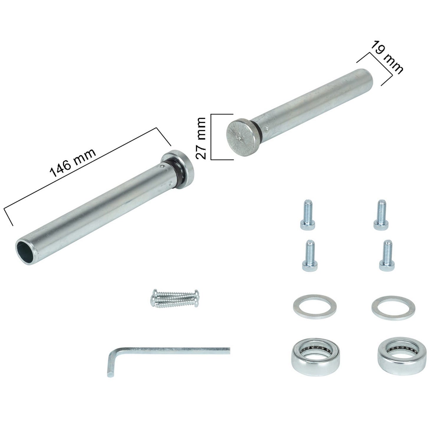 Hörmann Bolzenset verzinkt B1 mit 2x Bandbolzen, 2x Kugellager für Türen BILD 2