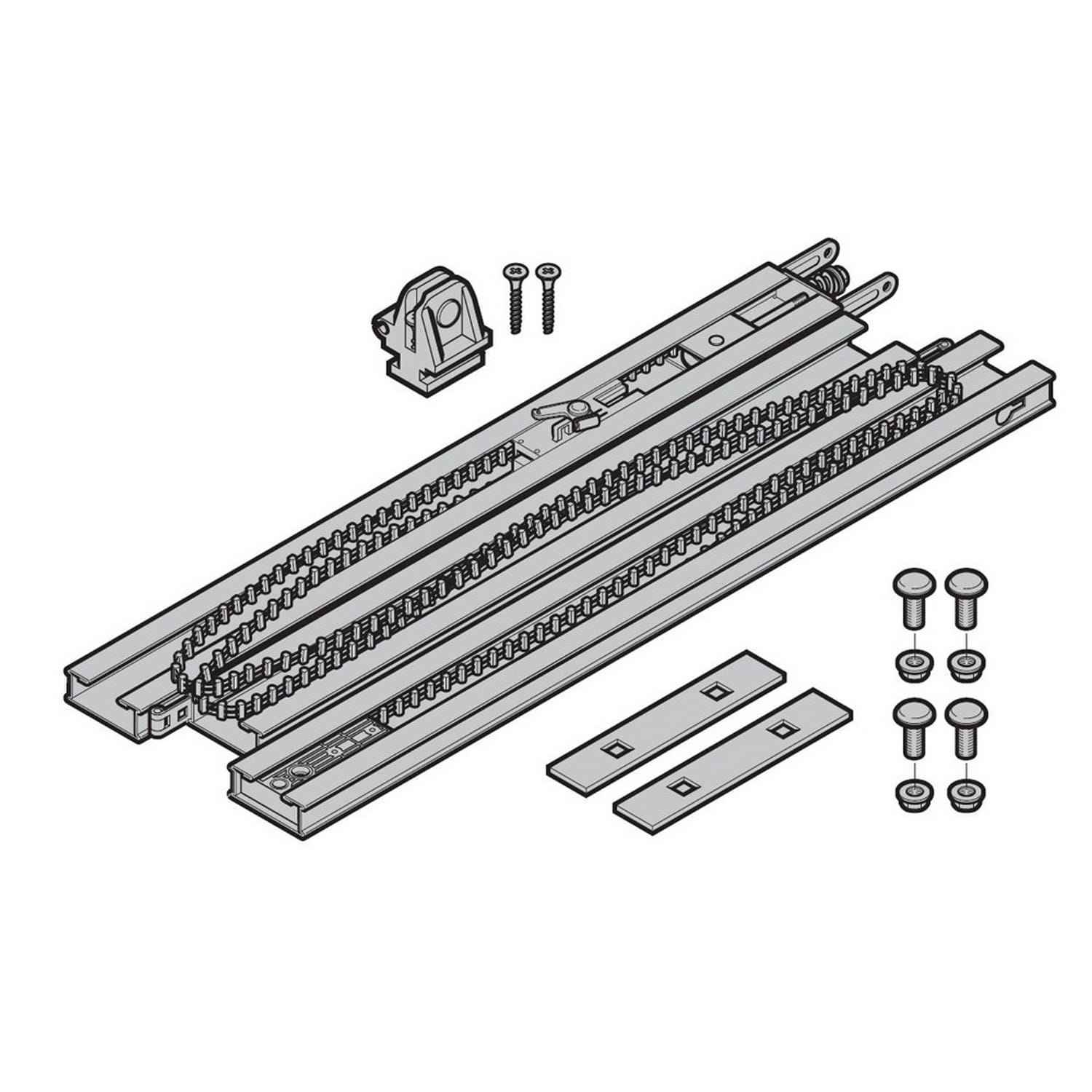 Hörmann Führungsschiene FS3-M (3-teilig) für Garagentorantriebe BILD 9