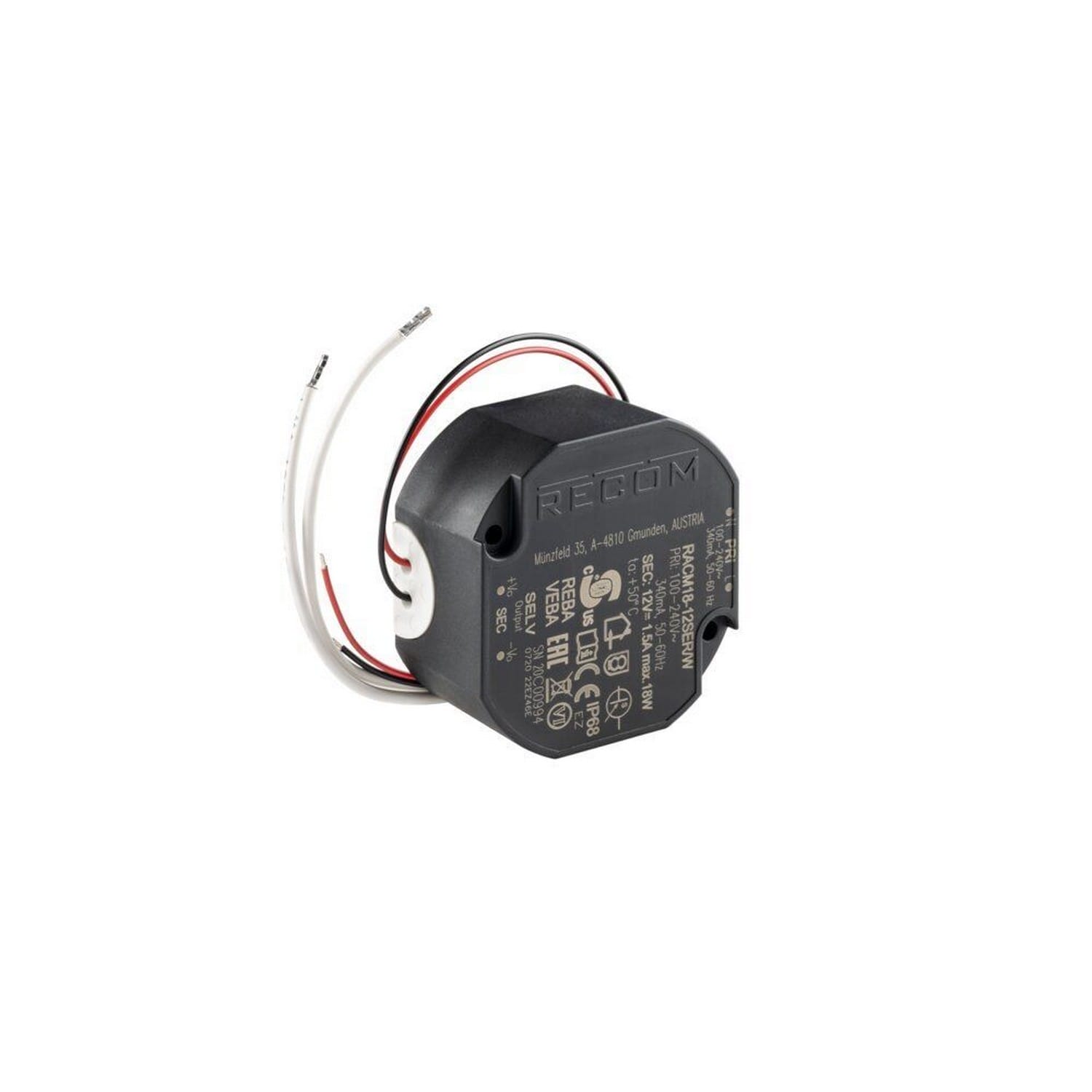 Sommer Netzteil 230V/12V/1,5A DC, 57x53x25 / 10361 BILD 1