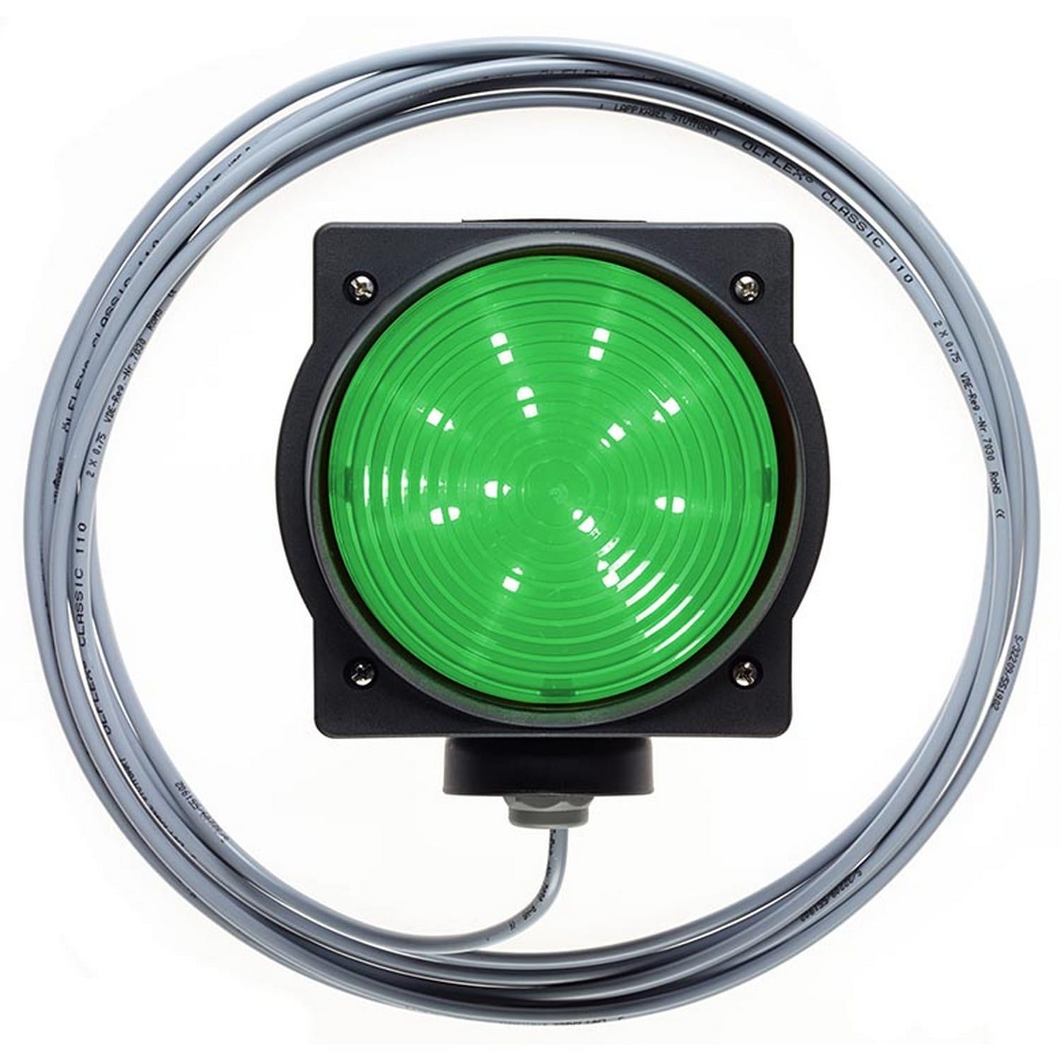 MARANTEC Ampel LED 24V grün, mit 7m Kabel, 1,7W, IP65 für Antriebe & Steuerung BILD 1