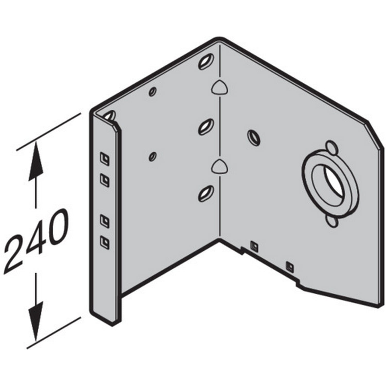 Hörmann Wellenhalterkonsole 2, 180mm, G3,5,7 links für Industrie-Sektionaltor BILD 1