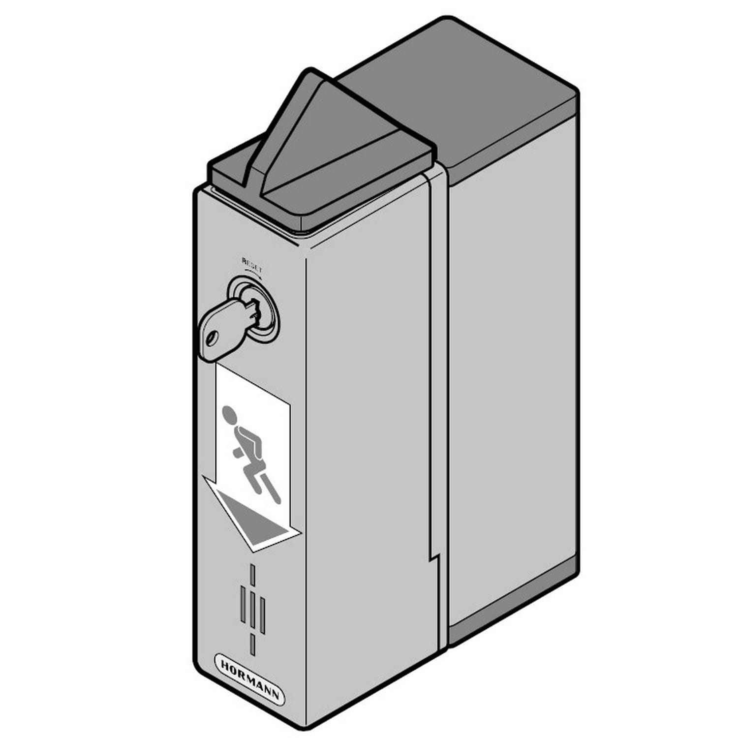 Hörmann Türwächter Stangengriffversion PZ, silbergrau RAL 7001 BILD 1