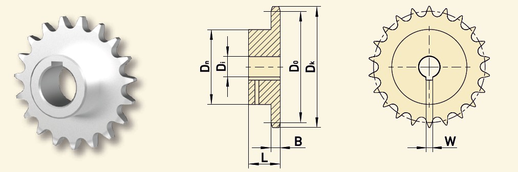 GfA Kettenrad FS 25.20 12B-1 (3/4“x7/16“) Ø 30 mm Z=19