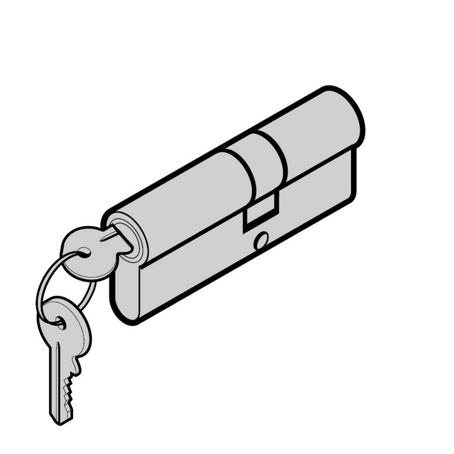 Hörmann Profilzylinder 86 mm mit Aufbohrschutz für Stahl-Objekttüren