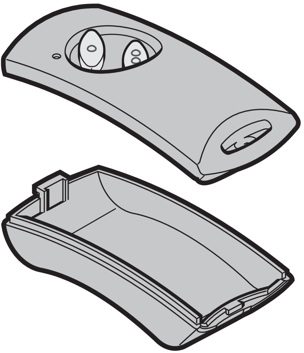Hörmann Ersatz Gehäuse RSE 2 für EcoStar Handsender (433 MHz), hellgrau BILD 9