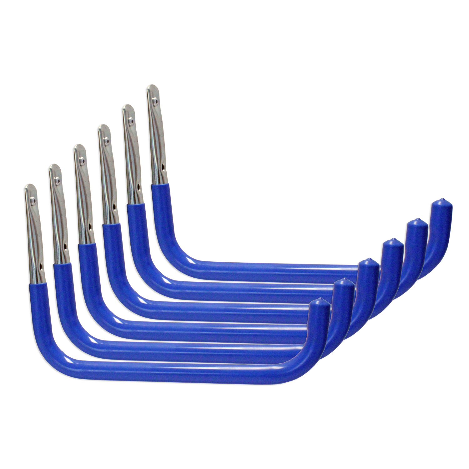 MOTTEZ Wandhaken 6er Set Tiefe 285 mm Tragkraft 50 kg schützender Ummantelung