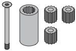 Hörmann Wellenverlängerung 45mm Silber (E2/C0) für Antriebe & Steuerungen BILD 1