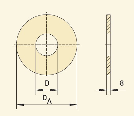 GfA Ronden  D 60 mm, DA 231 mm für Siederohr / 40001769