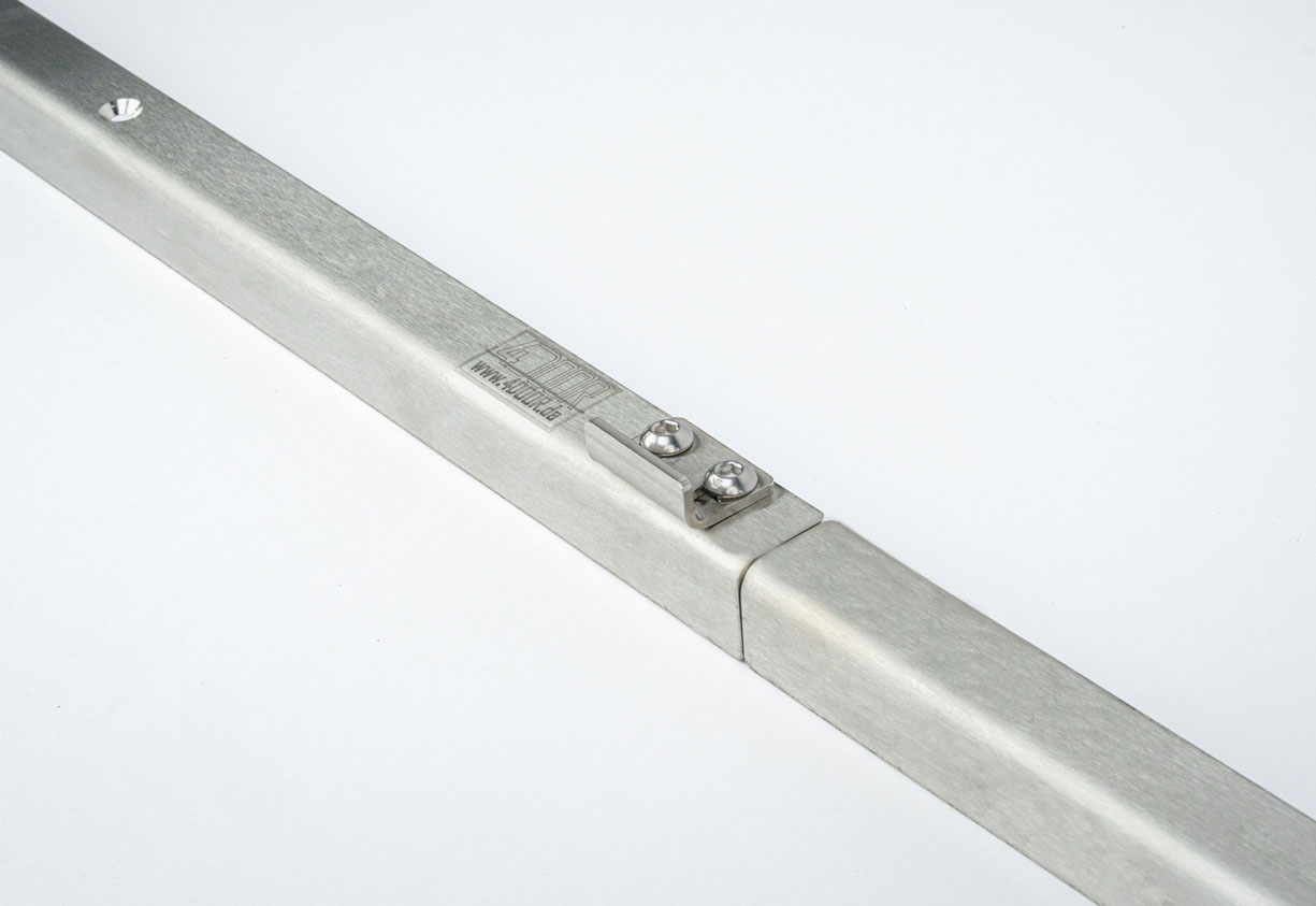 4DOOR Bodenschienen 2 teilig aus Edelstahl, 2370 mm für Schwing- & Sektionaltore BILD 4