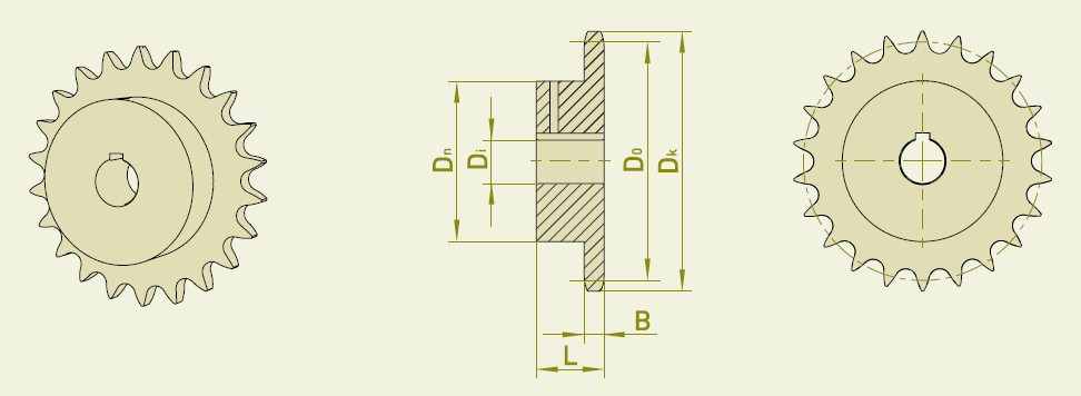 GfA Kettenrad SG115 20B-1 (1 1/4“x3/4“) Ø 55 mm, Z=15