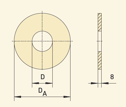 GfA Ronden  D 55 mm, DA 182 mm für Siederohr / 40000397