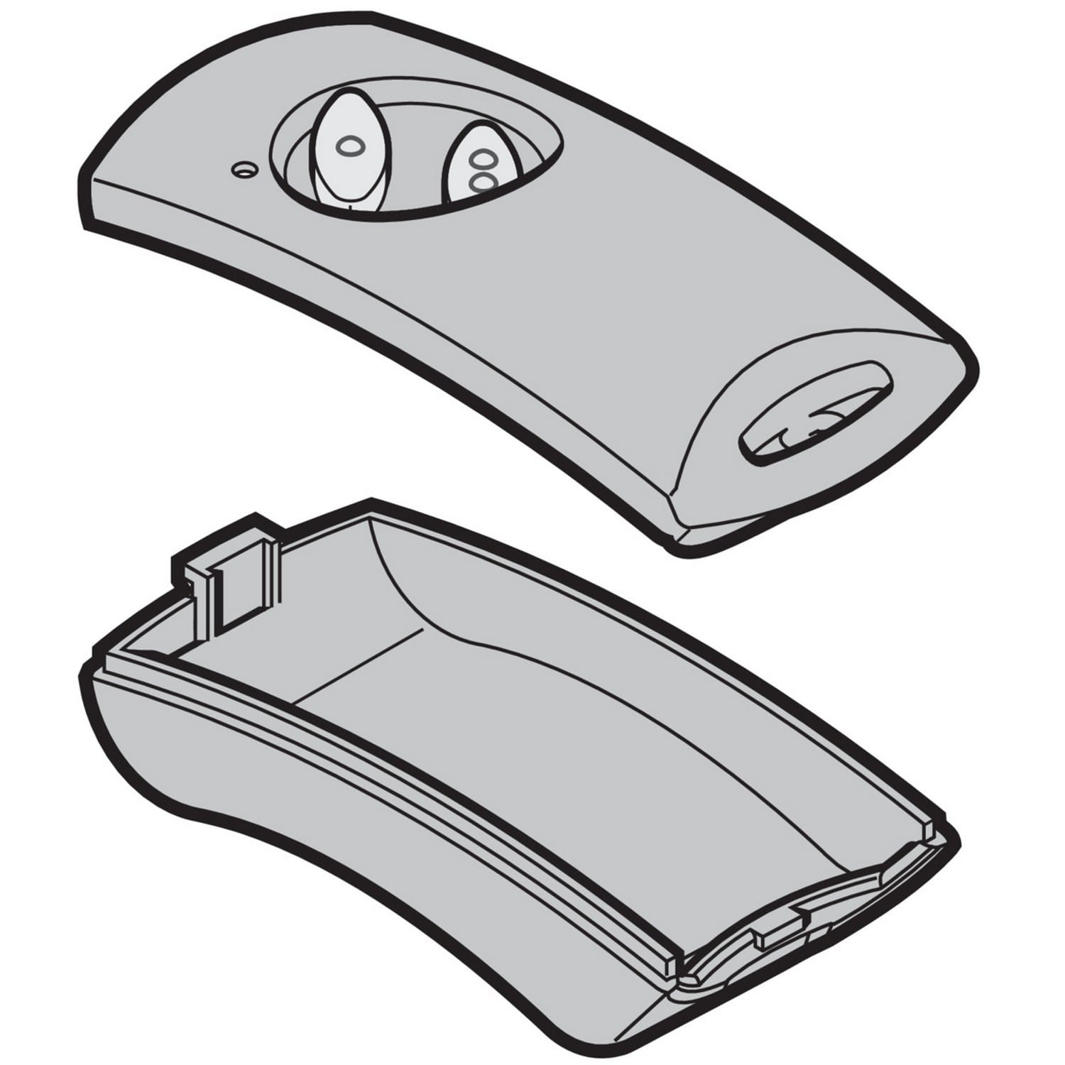 Hörmann Ersatz Gehäuse RSE 2 für EcoStar Handsender (433 MHz), hellgrau BILD 9